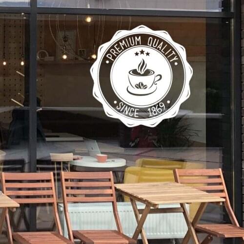 Coffee Shop Sign Premium Quality Hot Coffee Sign Mug Logo Cafe Decor Highest Quality Wall Cup Decal Sticker Vinyl Customized