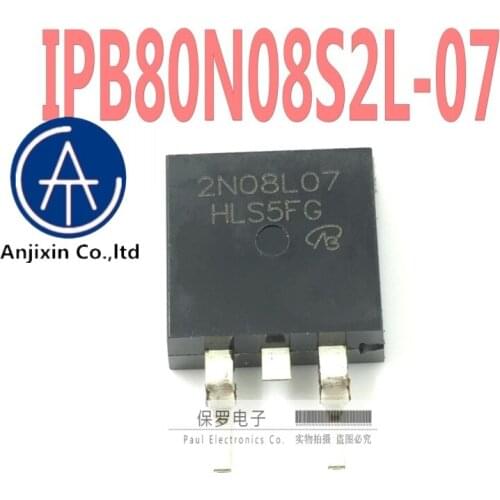 10pcs 100% orginal new real stock MOS field effect tube IPB80N08S2L-07 2N08L07 TO-263