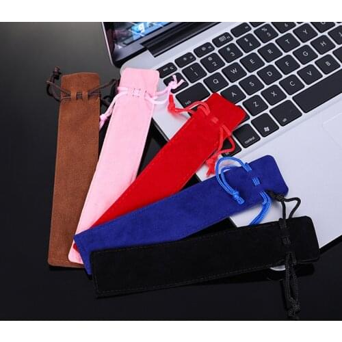 17.5x3.3CM Velvet Drawstring Pen Pouch Holder Stylus Pen Case Gift Pencil Bag Drawstring Bag Storage Bag