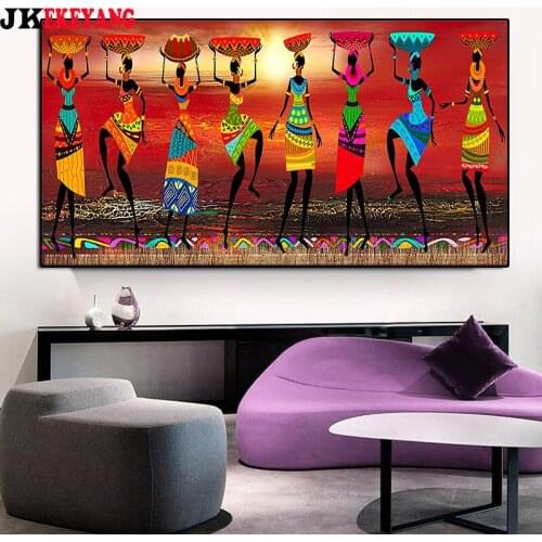 Large 5D Diy diamond painting African woman Diamond Mosaic Rhinestone Embroidery cross stitch Y4148