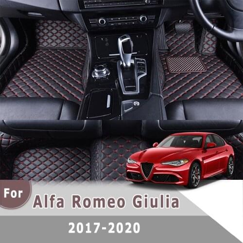 RHD Carpets For Alfa Romeo Giulia 2020 2019 2018 2017 Car Floor Mats Auto Parts Foot Pedals Covers Custom Rugs Protect