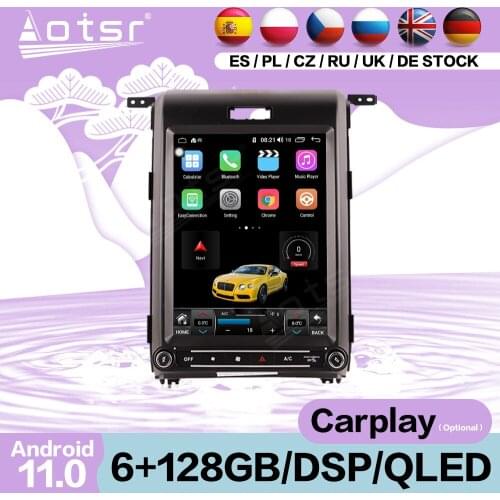 128G Carplay Tesla Screen Android Multimedia Radio Receiver For Ford F150 2009-2014 Car GPS Audio Stereo Video Player Head Unit