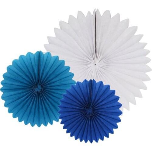 Decorative Wedding Party Paper Crafts 4''-12'' Paper Fans DIY Hanging Tissue Paper Flower for Wedding Birthday Party Festival