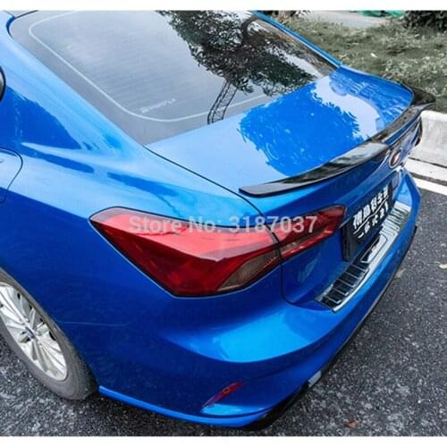 For Focus Spoiler 2019+ Focus Hig M4 style ABS Plastic Unpainted Color Rear Roof Spoiler Wing Trunk Lip Boot Cover Car Styling