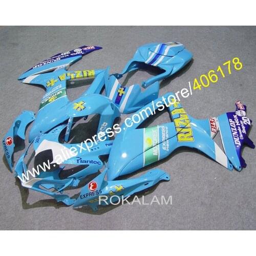 For Suzuki GSXR 600 750 K8 GSX-R600 GSX-R750 08-10 GSX-R600 750 2008-2010 Motorbike Bodywork Blue Fairing (Injection Molding)