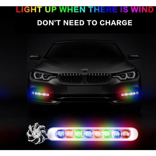 2PCS LED DRL No Need External Power Supply Wind Energy Daytime Running Light Daytime Headlight Ambient Lamp Auto Styling