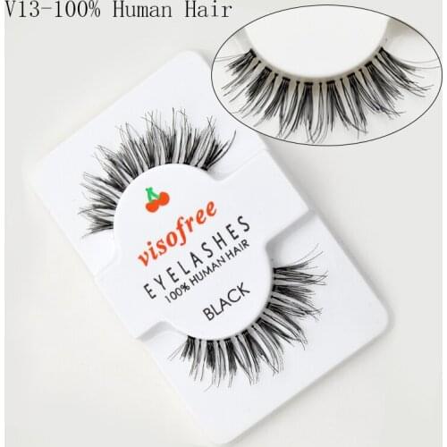 False Eyelashes Crisscross Fake Eyes Lashes Handmade 3D Eyelashes Reusable Faux Mink Lashes Beauty Makeup 100% Human Hair Lashes