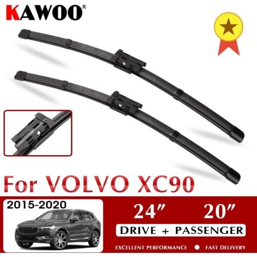KAWOO Wiper Blade LHD/RHD Front Wiper Blades Set for Volvo XC90 2015 - 2020 Windshield Windscreen Front Window Wipers 24" + 20"