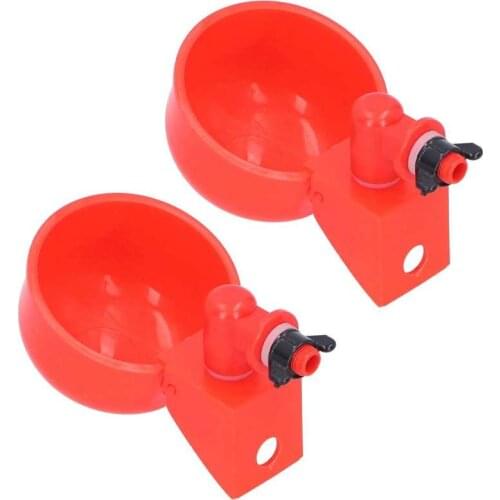 Poultry cage hamster cage Automatic Chicken Water Cup Red Plastic Drinking Bowl for Poultry Pigeon Bird poultry farming