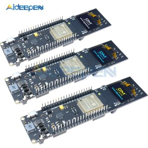 1Pcs ESP32 0.96 inch OLED Display Digital Wireless Wifi Bluetooth Development Board 18650 Lithium Battery Charging Module ESP-32