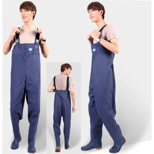 Fishing Rain Pants Breathable Chest Waders Waterproof Pants Hunting Fishing High Qulity Rubber Fishing Material with TPR shoes