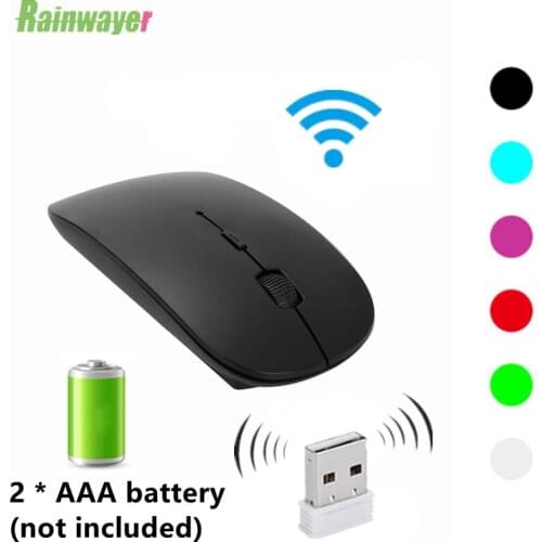 2.4G Computer Wireless Mouse with USB Receiver Laptop Notebook Ultra Thin Mouse USB Optical Mice For Laptop PC