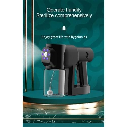 New Handheld Wireless Portable USB Rechargeable Electric Blue Light Atomizing Nano Sprayer Household For Office Garden Sprayer