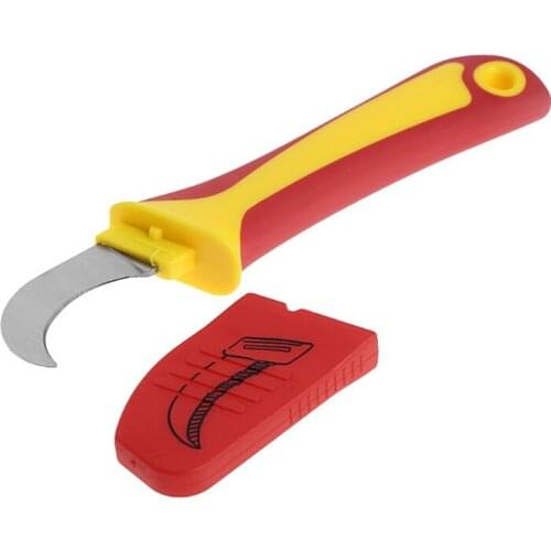1 Pc Electrician Knife Cutting Off Tool Repairing Tool Hook Knife Plastic Handle Hand Tools