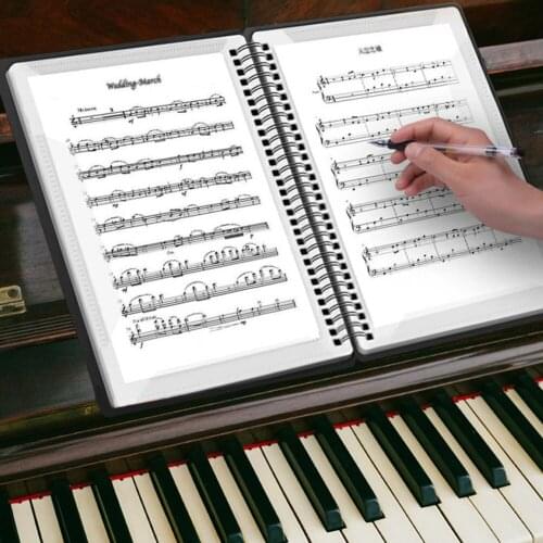 Folder Music Supplies Waterproof File Flatsons FB-02 A4 Standard Paper Sheet Non-Reflective Music Piano Score Folder