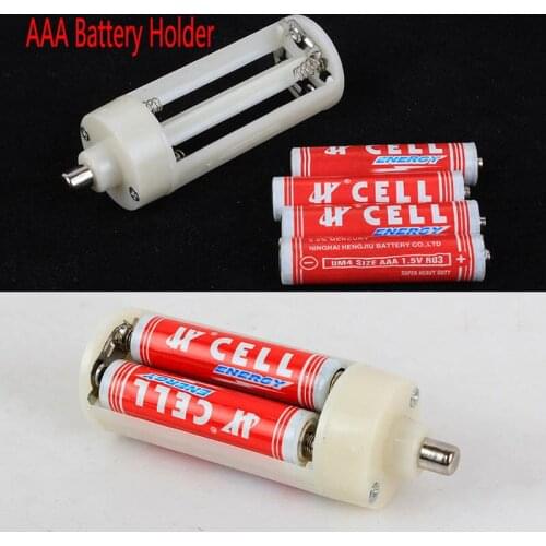 Cylindrical Type Plastic Battery Holder For 4 x AAA Battery Converter Box Flashlight Lamp Adapter Case Converter