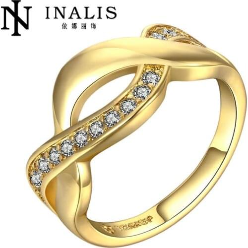 R667-A-8 Wholesale High Quality Nickle Free Antiallergic New Fashion Jewelry GoldPlated Ring