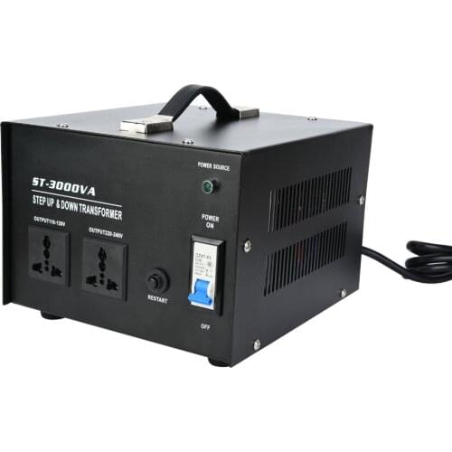 3000W Voltage Regulator Single Phase 110V to 220V Voltage Converter Power Transformer ST-3000VA US Plug