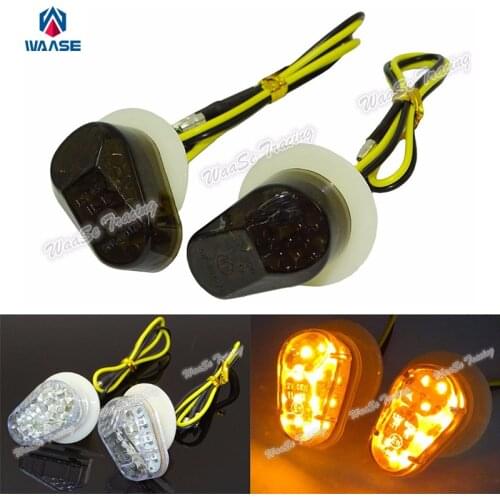 Waase LED Flush Mount Turn Signal Indicator Light Blinker For Yamaha YZF R1 R6 R6S FZ1S FAZER 1000 TMAX XP500 FZ8 FZ1 FZ10