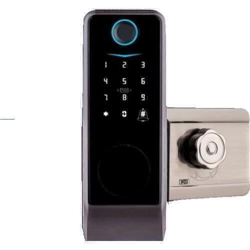 Tuya Smart Electric Lock for Gate 5-in-1 Keyless Entry Hidden Biometric Bluetooth Fingerprint Digital Keypad