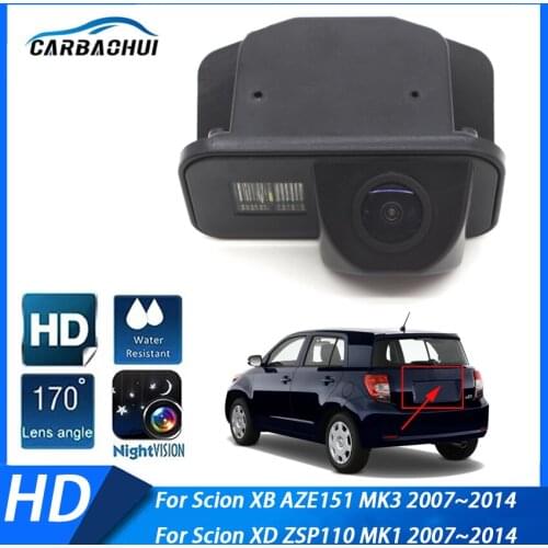 HD CCD Chip Car Rear View Reverse Backup Waterproof Camera For Scion XB AZE151 MK3 For Scion XD ZSP110 MK1 2009 ~ 2014