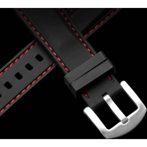 High Quarlity Silicone Watch Band For Men Women Watch Rubber Sport Waterproof Soft Watches Strap 18mm 20mm 22mm 24mm Buckle Belt