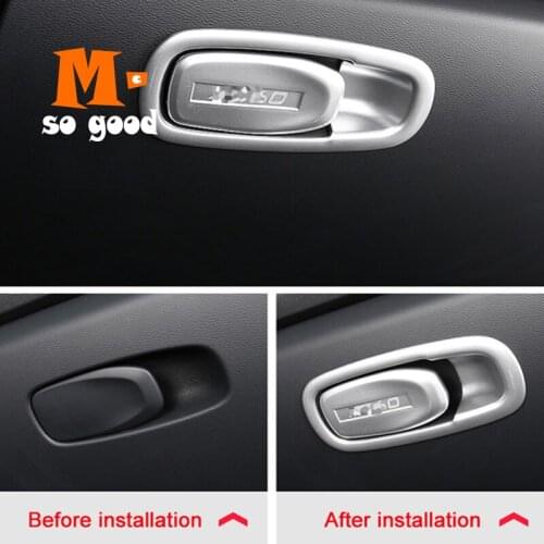 2018 2019 For Volvo XC60 Car Copilot Glove Box Door Bowl Handle Cover Trim ABS Matte Auto Interior Accessories Styling Sticker