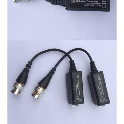 3pcs Passive Twisted Pair Transmitter bnc coaxial HD AHD / TVI / CVI monitor bnc switch cable connector