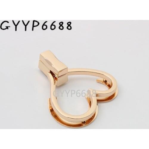 5sets heart shape 56*57mm high quality turn lock for woman genuine luxury bag twist lock handbag decorative hardware