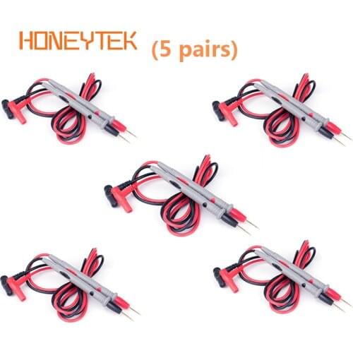 5 Pair Universal Silicone Probe Test Leads Pin for Digital Multimeter Needle Tip Multimeter Tester Lead Probe Wire Pen Cable 20A