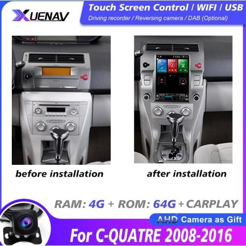 Car 2din android radio Stereo For C-QUATRE 2008-2016 car stereo autoradio vertical screen GPS navigation car radio multimedia