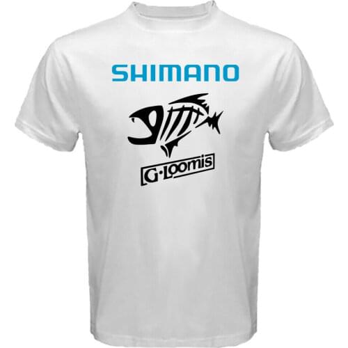 Shimano G Loomis Team Daiwa Fishing Reels White Mens T Shirts Size S To 2Xl
