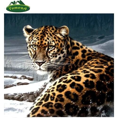 Free Shipping 5D Diamond Painting panther Home decoration full square drill Cross Stitch kit Embroideri mighty animal Leopard