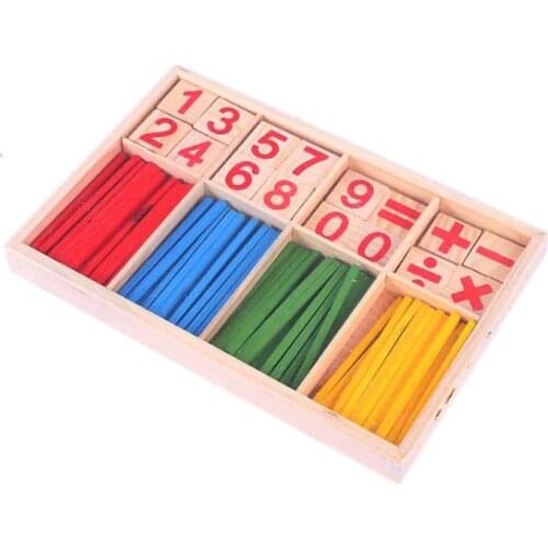 Montessori Children Wooden Educational Toys Digital Stick Teaching Aid Montessori Mathematics Enlightenment Toy for Baby Gift