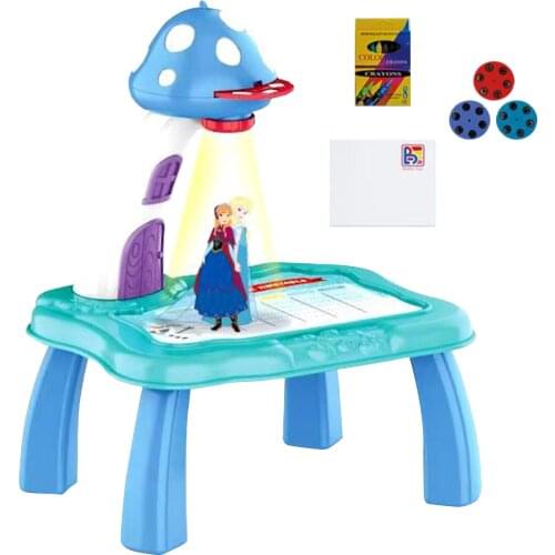 Children Led Projector Drawing Table Set Kids Educational Early Learning Toys Projection Painting Machine Child Toy Gift