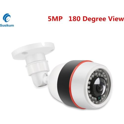 5MP Fisheye IP Camera Outdoor Waterproof 1.7mm Lens 180 Degree IR NIght Vision Video Surveillance Camera ONVIF Face Detection