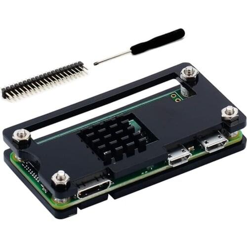 Raspberry Pi Zero Acrylic Case Shell Box Enclosure With Aluminum HeatSink GPIO Header Screwdriver For Raspberry Pi Zero W WH Pi0