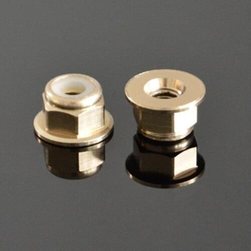 M2 M3 M4 M5 M6 6061 Aluminum alloy nut nylon self-locking flange nuts screw cap "Titanium Gray" color
