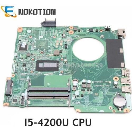 NOKOTION For HP Pavilion 15-N Series Laptop Motherboard I5-4200U CPU DDR3 DA0U83MB6E0 732086-001 732086-501