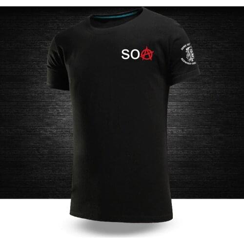 2021 Sons Of Anarchy Custom Print Soft Comfy SOA T Shirt For Men O-Neck Tee SAMCRO Short Sleeve Plain T-Shirts Casual Summer Top