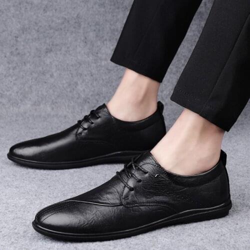 Zapatos Informales De Hombre Mens Casual Leather Shoes Man Fashion Men Sports Leisure Black Loafers For Shoe Spring Sapato