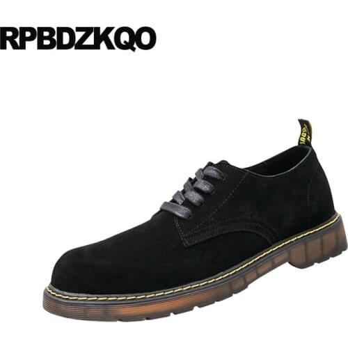 Short black 2019 flat brown lace up suede designer comfortable Mens shoes ankle fall fashion british style booties autumn boots