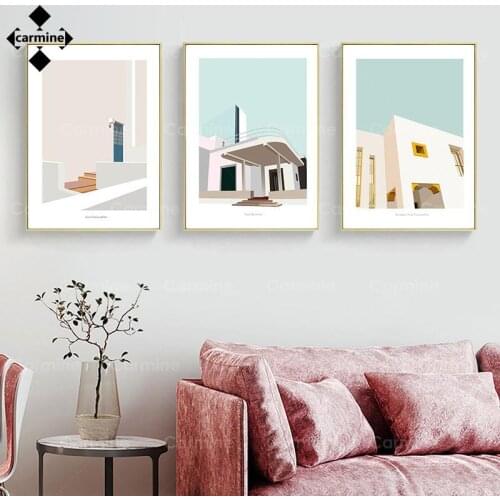 Still Life Modern Building Canvas Painting Abstract Posters and Prints Wall Art Pictures Gallery for Living Room Home Decoration