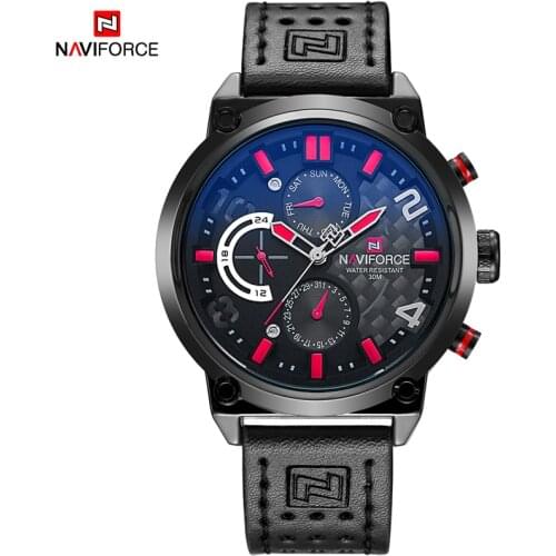 NAVIFORCE Men's Watch With Leather Strap