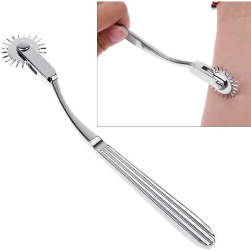 OOTDTY Diagnostic Reflex Hammer Pin Wheel BDSM Gear Roller Rolling Wartenberg Wheel Pinwheel Fetish Neurological A5YD