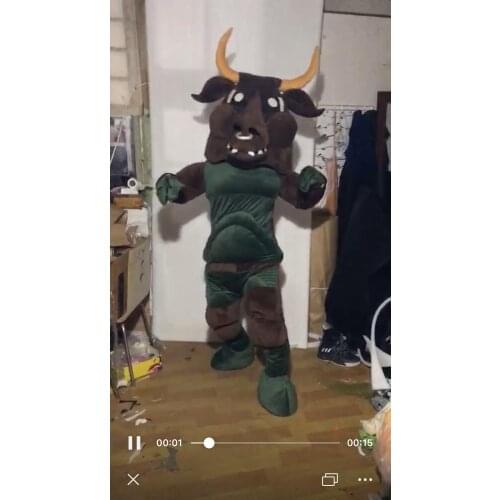 Original BROWN BULL COW fursuit Mascot Costume Fancy Dress Cosplay Unisex All Sizes Birthday PARTY Halloween