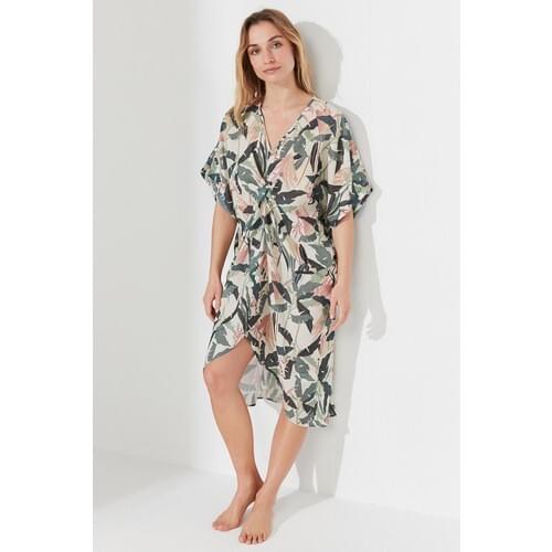 Women Pareo, Multicolour Leila Kaftan, Bikini, Swimwear, Pareo, Summer, Holiday, Polyester, nature Patterned, Beach, Beach wear, парео