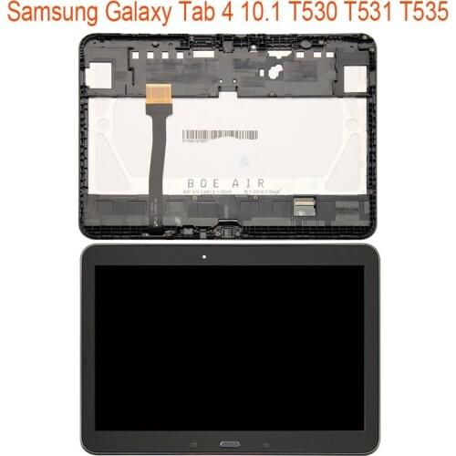 10.1"For Samsung Galaxy Tab 4 T530 T531 T535 LCD Display Digitizer Screen Touch Panel Sensor Assembly + Frame