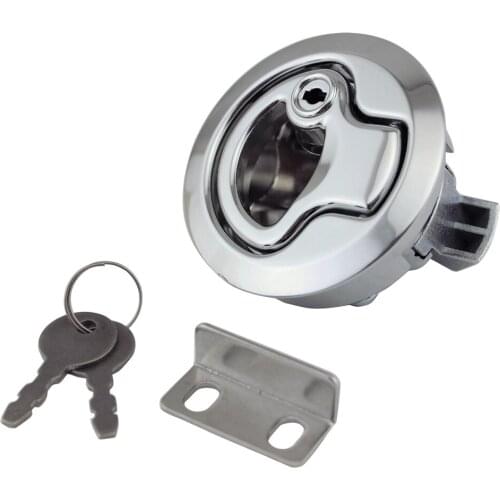 2inch Marine Deck Lock Hasp with Key Marine Hardware Cabinet Door Latch Lock Boat Cam Locker Marine Boat Hatch Latch Zinc Alloy