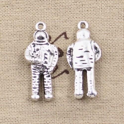 4pcs Charms Universe Astronaut 31x13x6mm Antique Making Pendant fit,Vintage Tibetan Silver color,DIY Handmade Jewelry